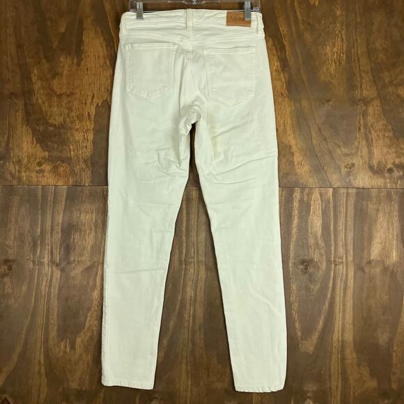 Ralph Lauren Women Jeans Off White Denim Mid Rise Classic Skinny Curvy Stretch 6 - Picture 10 of 12